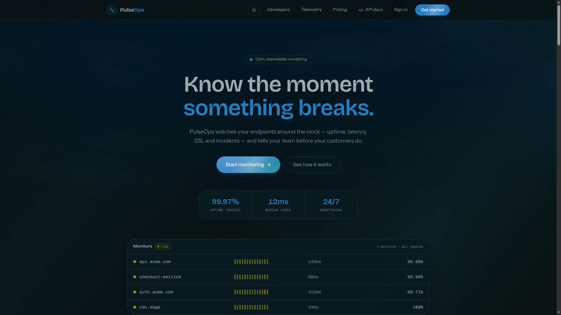 PulseOps screenshot