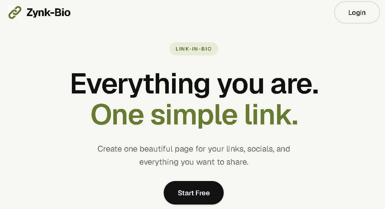 Zynk-bio screenshot